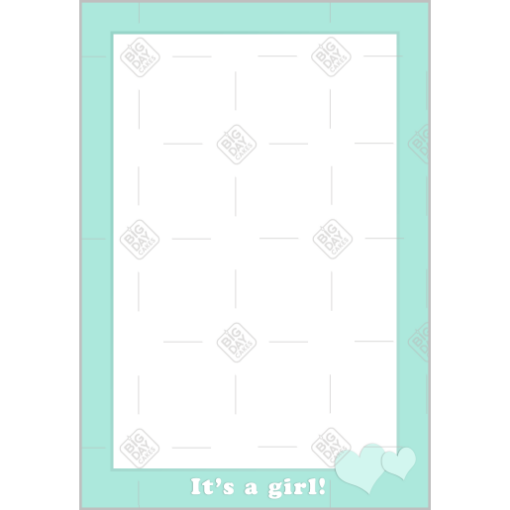 It's a girl frame - portrait