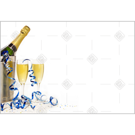 Champagne and bucket topper - landscape