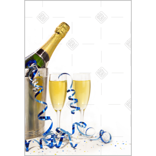Champagne and Bucket topper - portrait