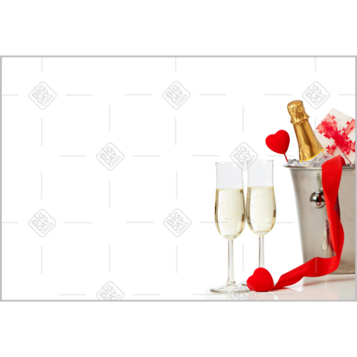Love Champagne topper - landscape