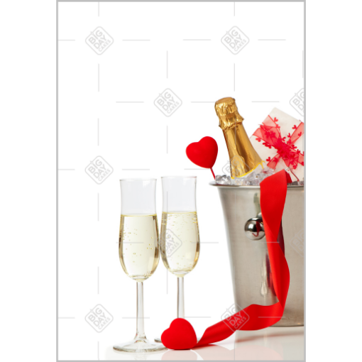 Love Champagne topper - portrait