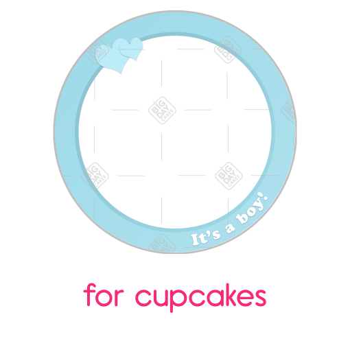 It's a boy blue frame - cupcake