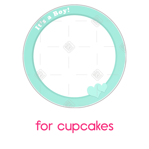 It's a boy green frame - cupcake