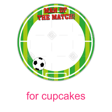 Football Man of the Match frame - cupcake