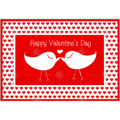 Love birds topper - landscape