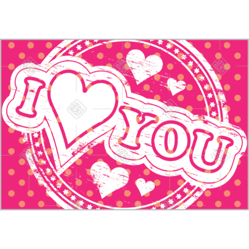Love pink cutout frame - landscape