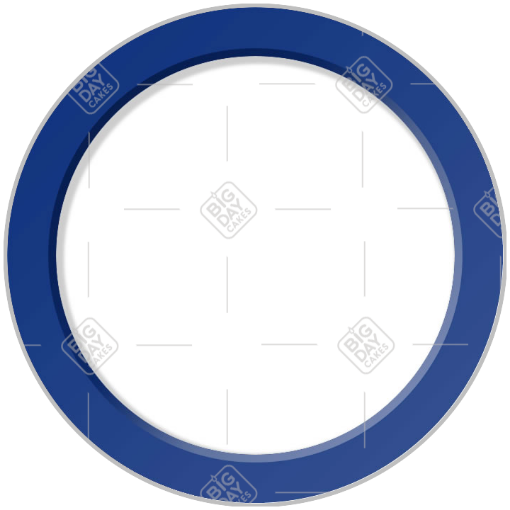 Simple dark blue frame topper - round