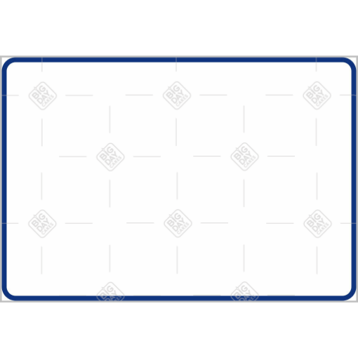 Simple dark blue very thin frame topper - landscape