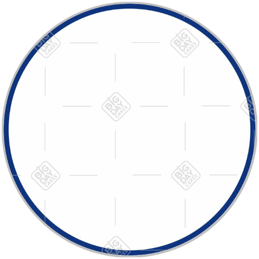 Simple dark blue very thin frame topper - round