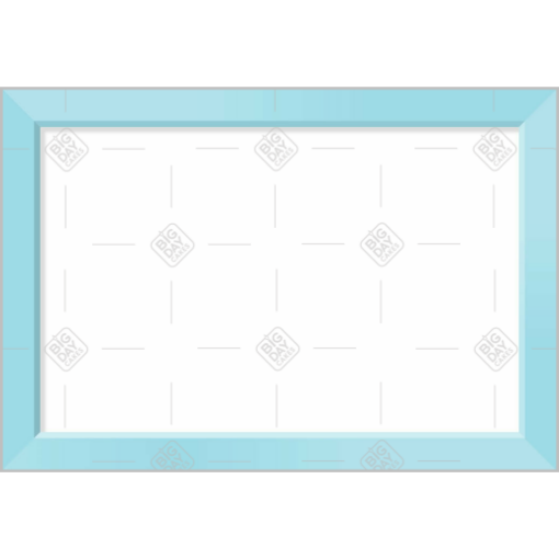 Simple light blue frame topper - landscape