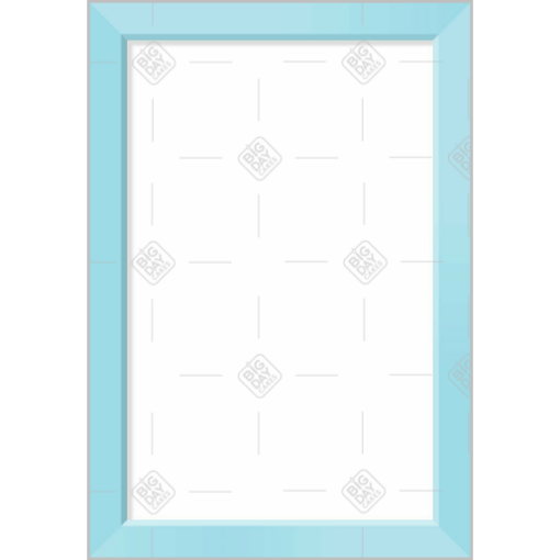 Simple light blue frame topper - portrait