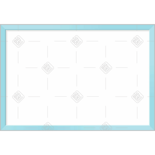 Simple light blue thin frame topper - landscape