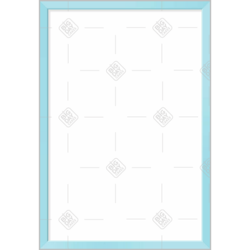 Simple light blue thin frame topper - portrait