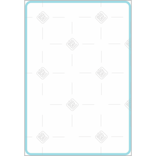 Simple light blue very thin frame topper - portrait