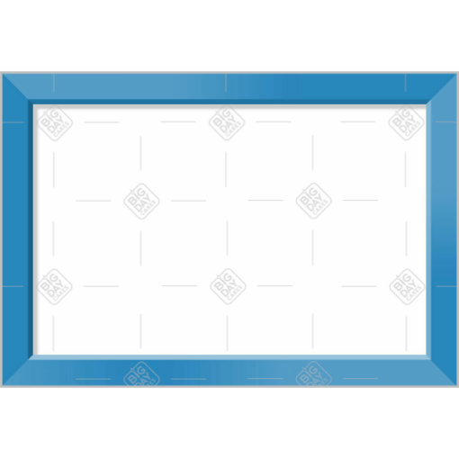 Simple mid blue frame topper - landscape