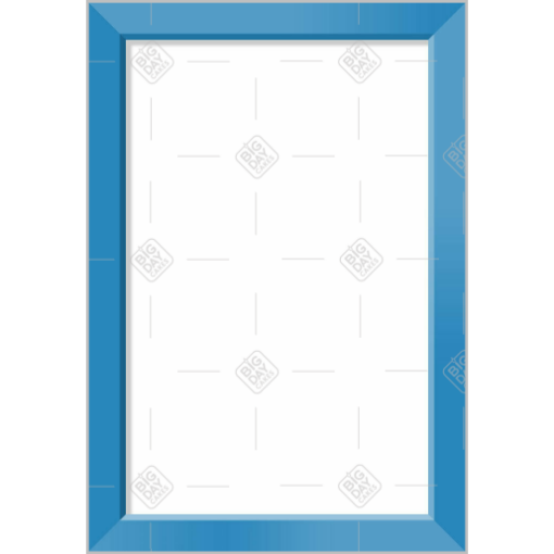 Simple mid blue frame topper - portrait