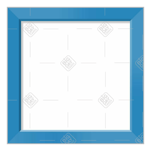 Simple mid blue frame topper - square