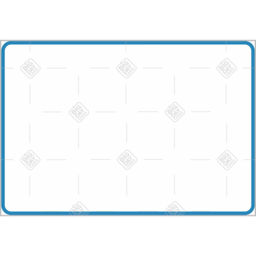 Simple mid blue very thin frame topper - landscape