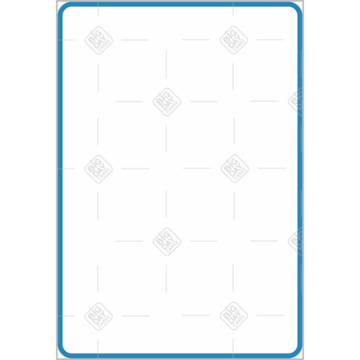Simple mid blue very thin frame topper - portrait
