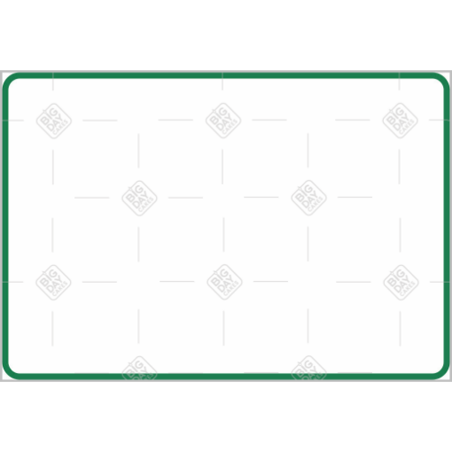 Simple green very thin frame topper - landscape