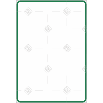 Simple green very thin frame topper - portrait