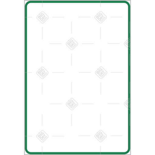 Simple green very thin frame topper - portrait