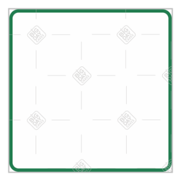 Simple green very thin frame topper - square