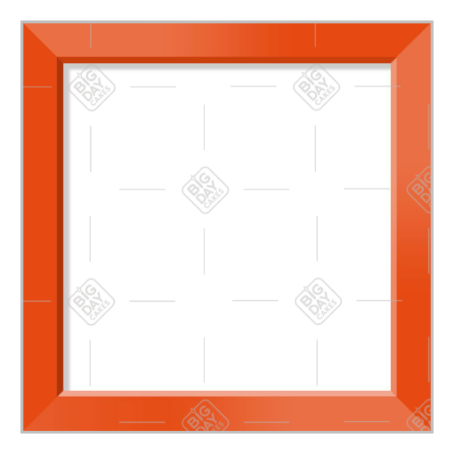 Simple orange frame topper - square