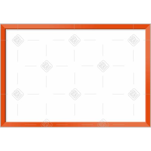 Simple orange thin frame topper - landscape