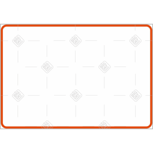 Simple orange very thin frame topper - landscape