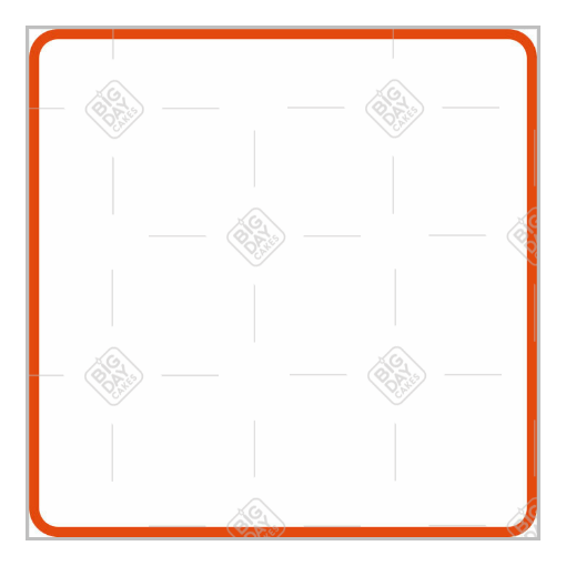 Simple orange very thin frame topper - square