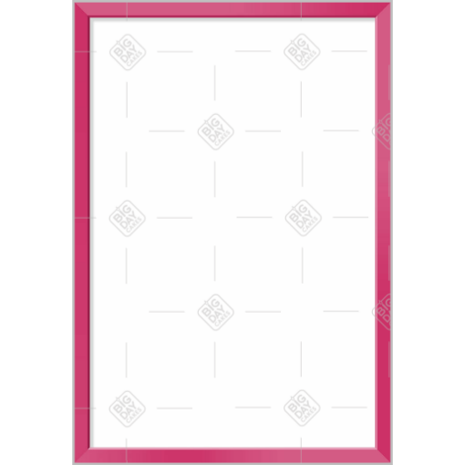 Simple pink thin frame topper - portrait
