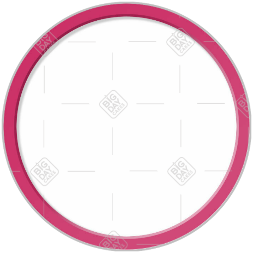 Simple pink thin frame topper - round