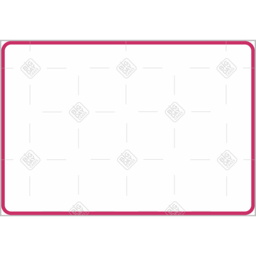 Simple pink very thin frame topper - landscape