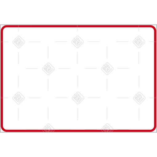 Simple red very thin frame topper - landscape