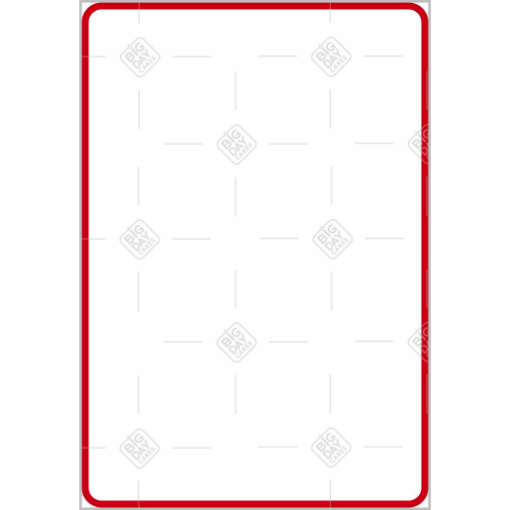 Simple red very thin frame topper - portrait