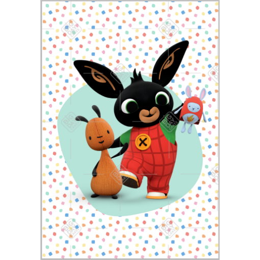 Bing Bunny dotty topper - portrait