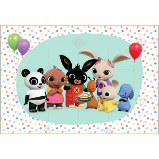 Bing Bunny dotty topper - landscape