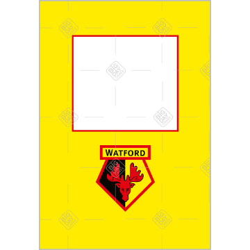 Watford FC photo cake topper frame - portrait