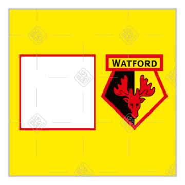 Watford FC photo cake topper frame - square