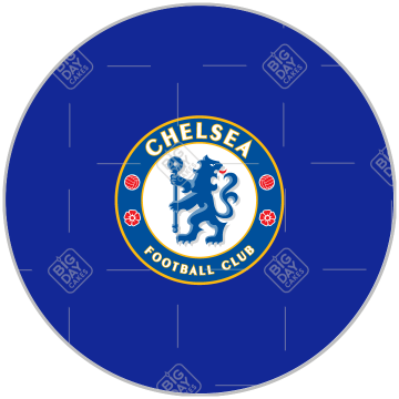 Chelsea-blue-crest topper - round
