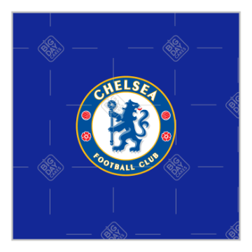Chelsea-blue-crest topper - square