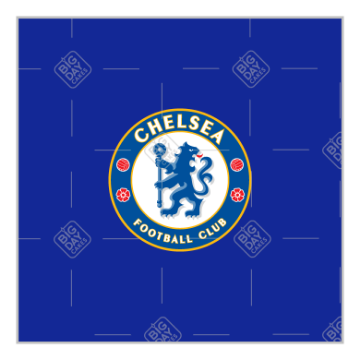 Chelsea-crest-Happy-Birthday topper - square