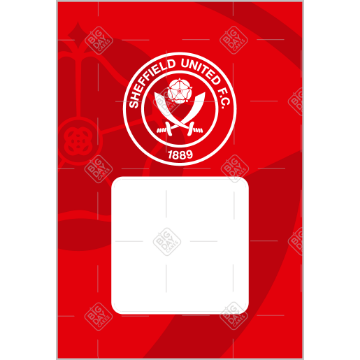 Sheffield-white-crest-on-graphic frame - portrait