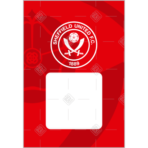 Sheffield-white-crest-on-graphic frame - portrait