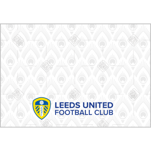 Leeds United Home Pattern Cake Topper topper - landscape