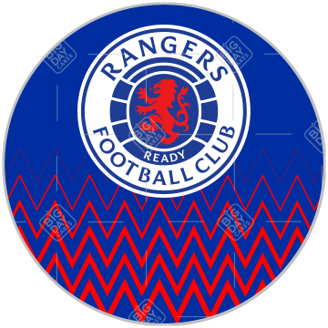 Rangers-zigzag topper - round
