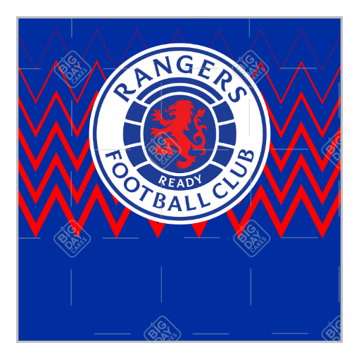 Rangers-zigzag topper - square
