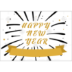 Happy New Year golden ribbon topper - landscape