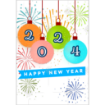 Happy New Year-baubles topper - portrait